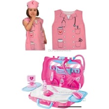 Oyuncakzade Evcilik Oyun Doktor Bavulum Seti Doktor Çantası Doktor Yeleği Meslek Setleri Kız Setleri
