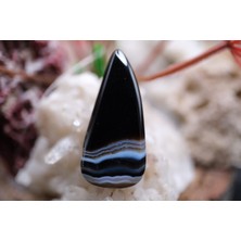 Aries 10.95CT 28.4X13.1MM Natural Banded Agate