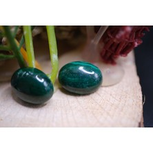 Aries 23.75CT 16X11.8MM Oval  Natural Malachite Pair