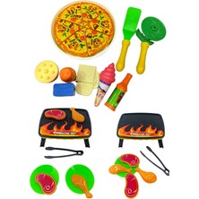 Oyuncakzade Oyuncak Mangal Aksesuarlı Tepsili Pizza Oyun Seti Kız ve Erkek Çocuk Oyuncakları
