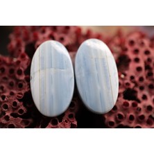 Aries 16.50CT 22X12.3MM Natural Banded Agate Pair