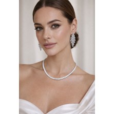 Ares 01 Store Zirkon Taşlı Şık Kolye ve Sarkmalı Küpe Kombini – Çok Kaliteli