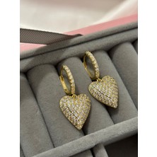 Xuping Gold Taşlı Kalpli Küpe