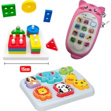 Oyuncakzade Sevimli Hayvanlar Bultak Kedili Ilk Yas Öğretici Telefon Geometrik Şekiller