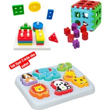Oyuncakzade Oyuncak Bultak Eğitici Geometri Şekiller Neşeli Hayvanlar Zeka Geliştirici Set
