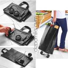 Oyuncakzade Çok Amaçlı Portatif Katlanabilir Tekerlekli Pazar Çarşı Market Arabası