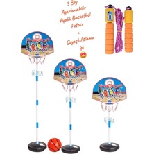 Oyuncakzade Ayarlanabilir Basketbol Potası 120 cm + Atlama Ipi