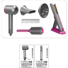 Oyuncakzade Oyuncak Saç Kurutma Makinesi ve Maşa Aksesuarlı Sesli ve Işıklı 2 In 1 Lüks Saç Bakım Seti