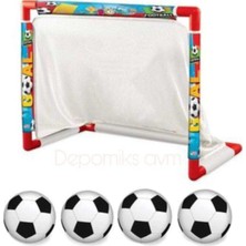 Oyuncakzade Oyuncak Minyatür Futbol Kalesi + 4 Adet Futbol Topu Erkek Çocuk Oyuncak