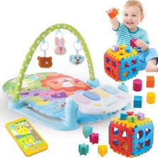 Oyuncakzade Pianolu Oyun Halısı Müzikli Jimnastik Merkezi Eğitici Bul Tak Sesli Telefon Eğlenceli Set