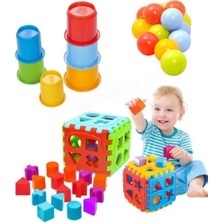 Oyuncakzade Sevimli Kule  Bul Tak Puzzle Eğitici Zeka Geliştirici Set