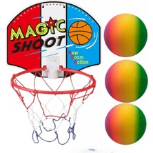 Oyuncakzade Ahsap Kapiya Asılabilir Basketbol Potası 3 Top Hediyeli