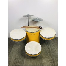 Oyuncakzade Çocuk El Yapımı Ahşap Bateri Seti