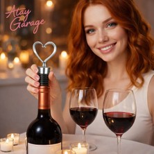 Atay Garage 2 Adet Fiyatıdır Kalp Şeklinde Şarap Şampanya ve YağdanlıkTıpası  Mutfak ve Yemek Dekoru