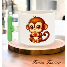 Tanem Tasarım Bardak Kahve Çay Fincanı Hediye Sevgili Gün - T Kulp Kupa