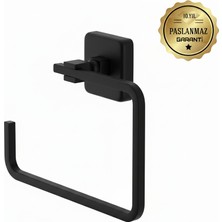 Premium Pirinç Doğa Kare Havluluk Mat Siyah