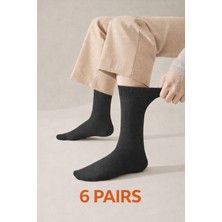 Esesto Sock Siyah Erkek Çorabı ( 6'Lı Pamuklu & Likralı)