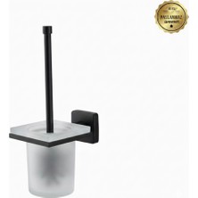 Premium Pirinç Doğa Montajlı Klozet Fırçası Mat Siyah