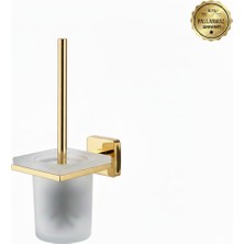 Premium Pirinç Doğa Montajlı Klozet Fırçası Gold
