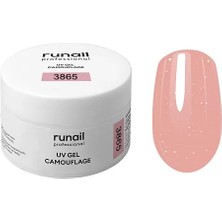 Runail Professional Protez Tırnak Jeli Uv Builder Gel Parıltılı Koyu Nude Pembe 30GR. 3865