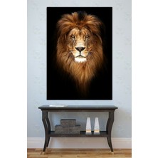 Mgi Design Güçlü Aslan Portresi Kanvas Tablo Duvar Dekoru Hayvan Figürü Salon Ofis Hediye