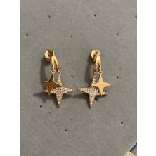 Ikili Yıldız Rosegold Xuping  Küpe