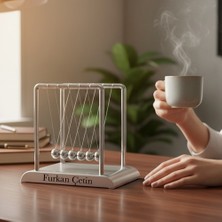 Keyfim Shop Kişiye Özel Newton Sarkaçı – Isimli Dekoratif Masa Aksesuarı