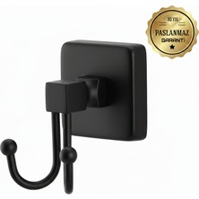 Premium Pirinç Doğa 2li Bornozluk Mat Siyah