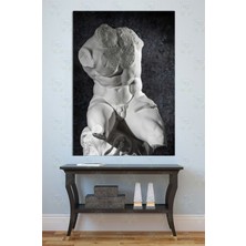 Mgi Design Klasik Yunan Torso Heykeli Kanvas Tablo Duvar Dekoru Rönesans Beyaz Erkek Gövde Estetik