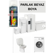 Kl Home Profesyonel Seri -Parlak Beyaz Sprey Boya-Buzdolabı Beyazı-Kalorifer Ev Eşyası BOYA-400ML-10YIL Skt