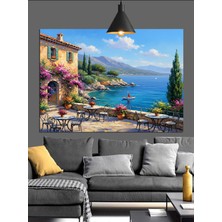 Mgi Design Ahşap Deniz Manzaralı Dekoratif Kanvas Tablo 100 x 140 cm Kolay Montajlı