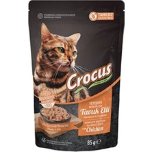 Üreticiniz Crocus Tahılsız Pouch Jöleli Tavuklu Yetişkin Konserve Kedi Maması 1 Adet 85 gr 481