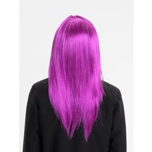 Üreticiniz Fuşya Renk Düz Kesim Uzun Parti Peruğu Takma Saç 481348