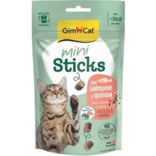 Üreticiniz Gimcat Mini Sticks Somonlu ve Kinoalı Kedi Ödül Maması 1 Adet 50 gr 481348