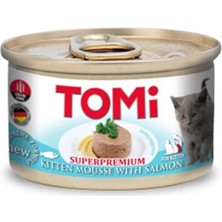 Üreticiniz Tomi Kıyılmış Somonlu Tahılsız Yavru Konserve Kedi Maması 85 gr 481348