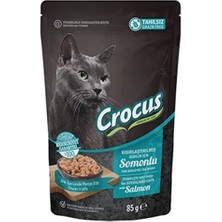Üreticiniz Crocus Tahılsız Pouch Jöleli Somonlu Kısırlaştırılmış Konserve Kedi Maması 1