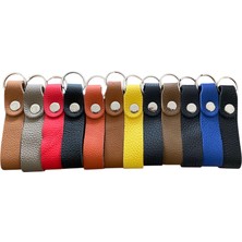 Yks-R Hakiki Deri Karışık Renk Anahtarlık 12 Adet