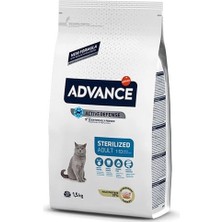 Üreticiniz Advance Sterilised Hindili Yetişkin Kısırlaştırılmış Kedi Maması 1.5 kg 481348