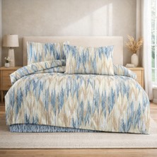 Meine Home Çift Kişilik Soyut Desenli Mavi Nevresim Takımı