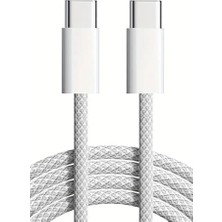 WANNA PROTECT 60W Hızlı Ipad Iphone 15/16 Plus/16/17 Pro Max Uyumlu Hızlı Şarj Kablosu Örgü Usb-C Type-C Pd Kablo