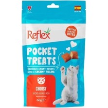 Üreticiniz Reflex Pocket Treats Tavuklu Seçici Kediler Için Kedi Ödül Maması 1 Adet 60 gr 4813