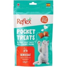 Üreticiniz Reflex Pocket Treats Deri ve Tüy Bakımı Destekleyici Kedi Ödül Maması 1 Adet 60 gr