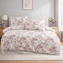 Meine Home Çift Kişilik Pembe Çiçek Desenli Nevresim Takımı
