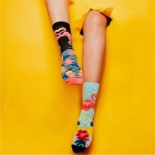 Heritage Nature Hnsocks Renkli Çorap Mafyası Hn Socks Go Flamingo Tropikal Desenli Unisex Renkli 5li Çorap Seti Hediye Kutulu