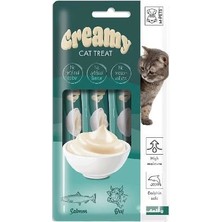 Üreticiniz M-Pets Creamy Somonlu ve Biftekli Sıvı Kedi Ödülü 1 Adet 4X15 gr 481348