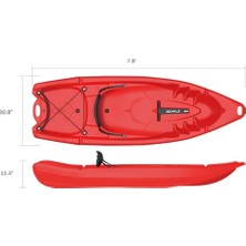 Seaflo SF-2002 Tek Kişilik Yetişkin Kano Kırmızı
