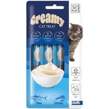 Üreticiniz M-Pets Creamy Ton Balıklı ve Karidesli Sıvı Kedi Ödül Maması 1 Adet 4X15 gr 48134