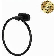 Premium Pirinç Doruk Yuvarlak Havluluk Mat Siyah