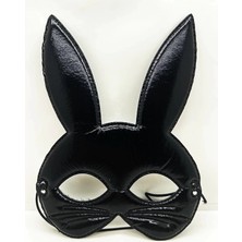 Üreticiniz Siyah Renk Kumaş Malzemeden Imal Eva Tavşan Maskesi 19X15 cm 481348