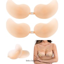 Intive Lingerie Intive Yeni Nesil V Aksesuar Detaylı Silikon Yapışkanlı Sırtsız Straplez Sütyen- 1315